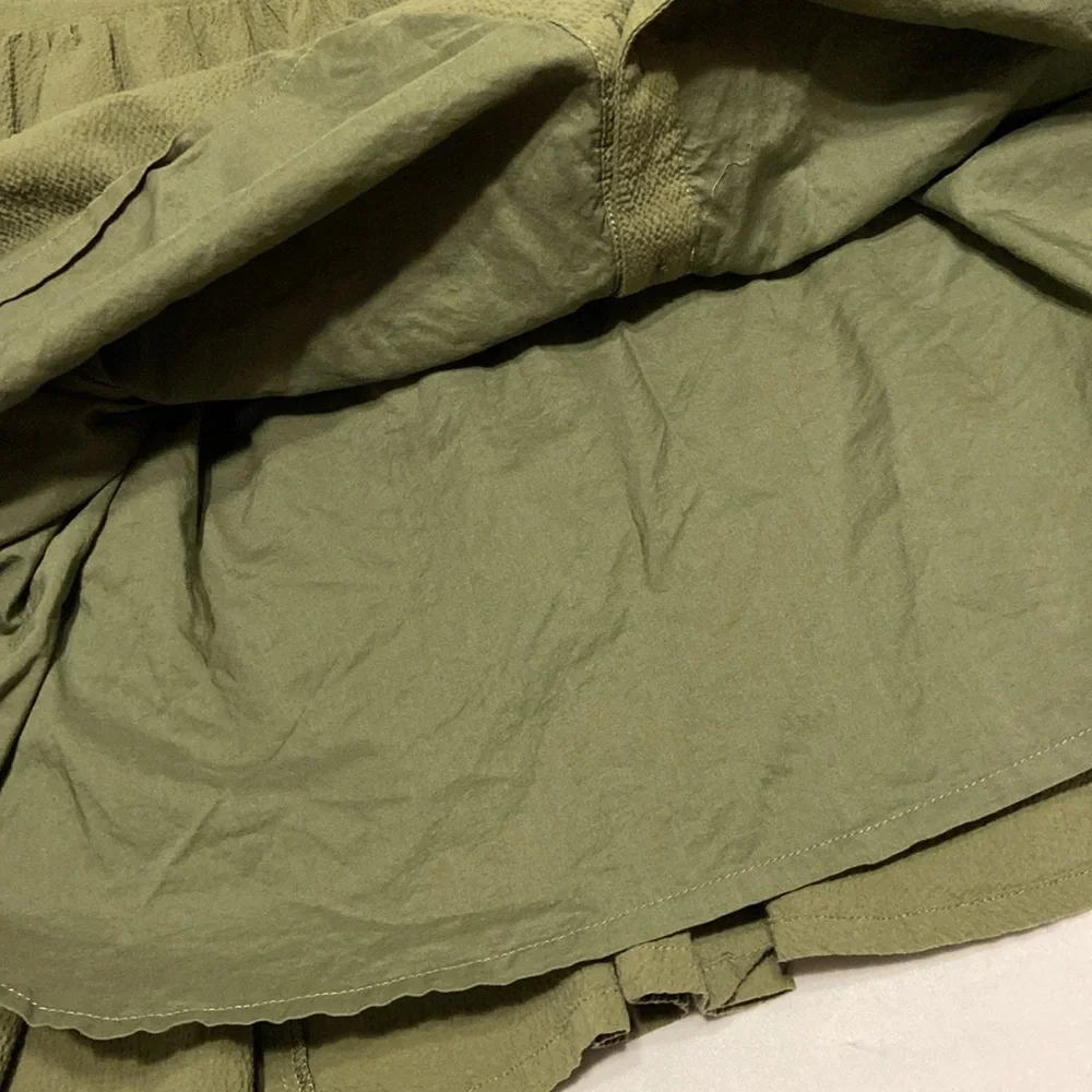 Veronica Beard Trisha Tiered Shirt Green Dress with liner Button Down Size Large - Picture 11 of 15